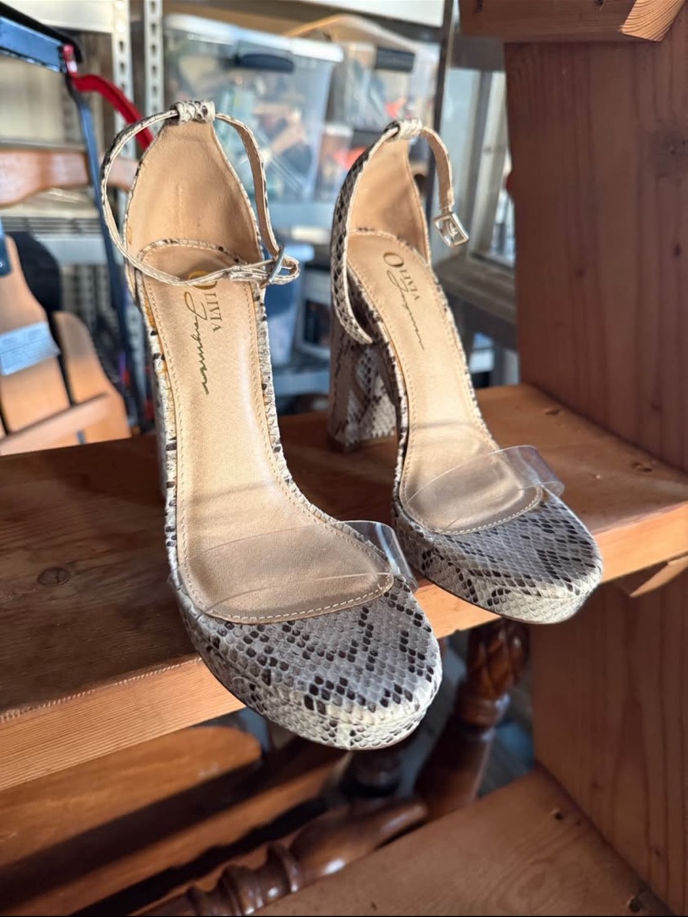 Snake Heels w/Clear Strap